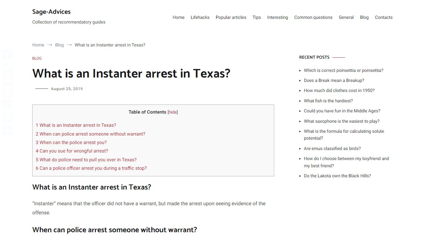 What is an Instanter arrest in Texas? – Sage-Advices