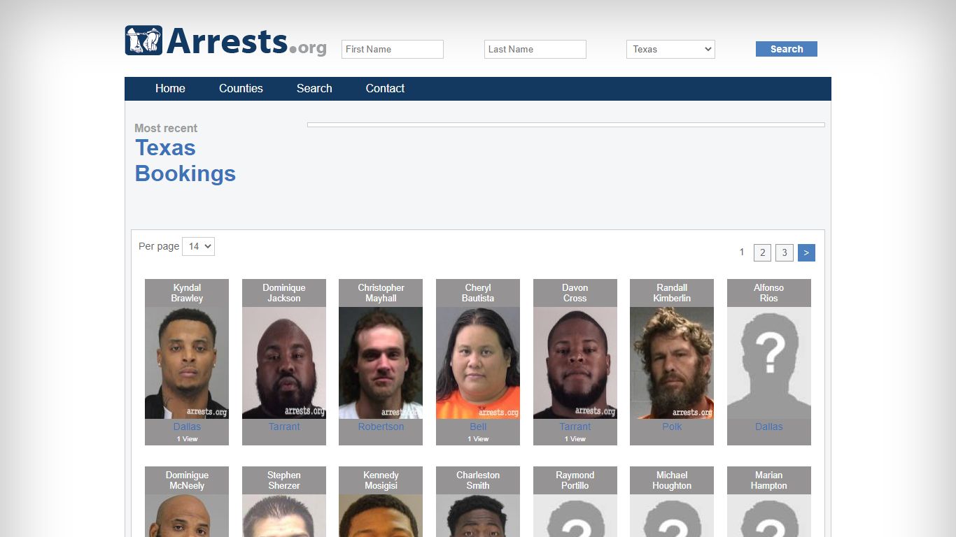 Texas Arrests and Inmate Search