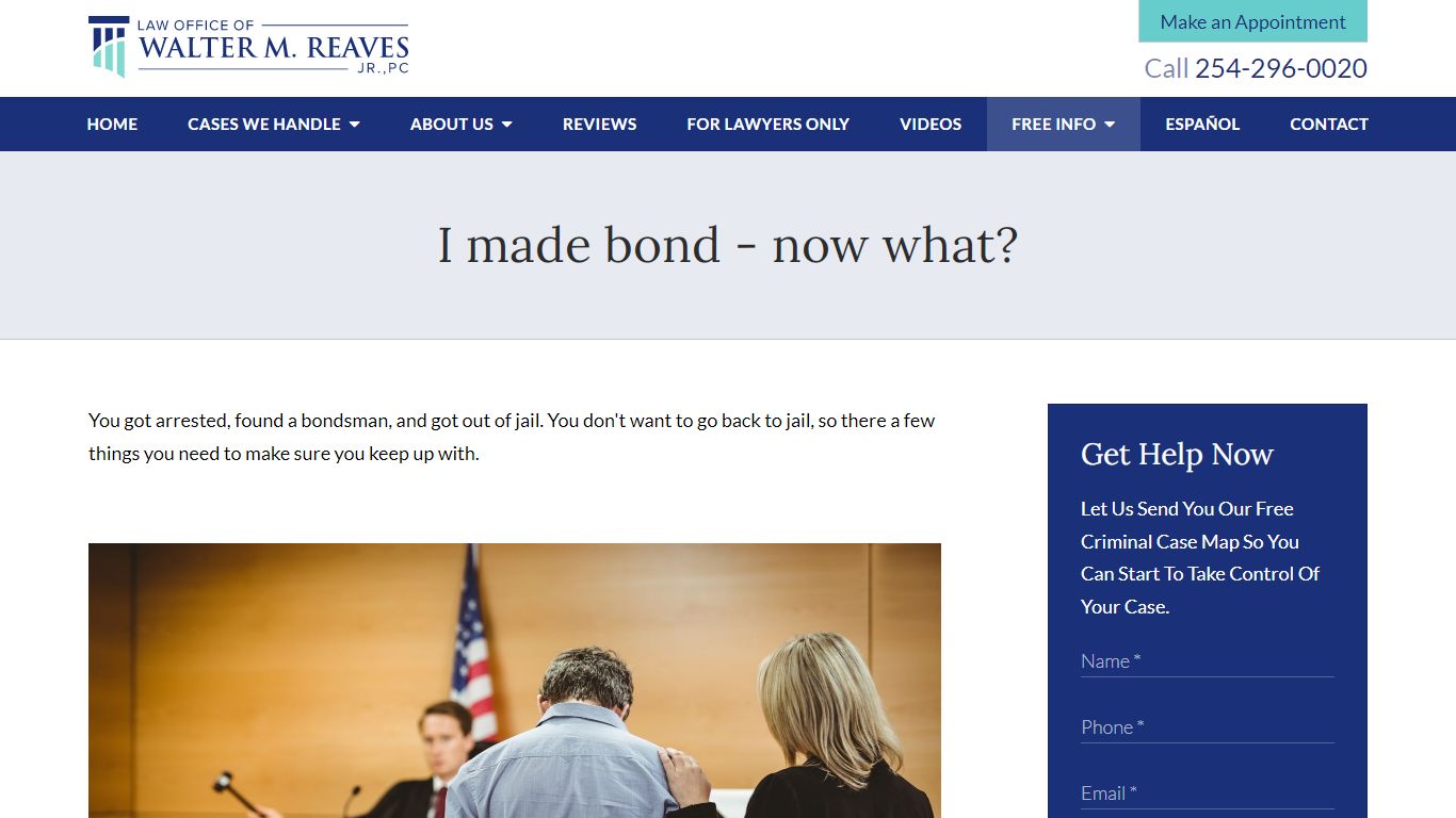 I made bond - now what? - Law Office of Walter M. Reaves, Jr., P.C.